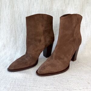 Vince Brown Suede Ankle Boots